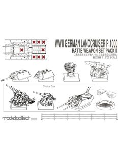   Modelcollect - WWII Germany Landcruiser p.1000 ratte weapon set pack II