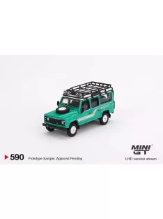   Minigt - 1:64 Land Rover Defender 110 1985 County Station Wagon Trident Green (LHD) - MINI GT