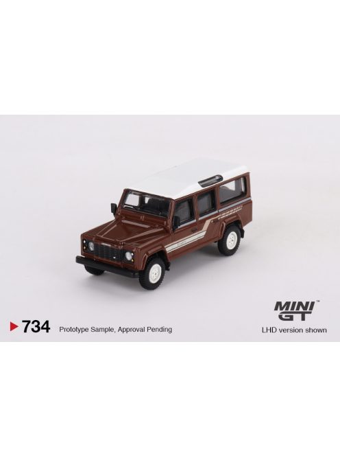Minigt - 1:64 Land Rover Defender 110 County Station Wagon Russet Brown 1985 (LHD) - MINI GT