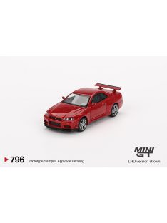  Minigt - 1:64 Nissan Skyline GT-R (R34) V-Spec Active Red, 1999 (RHD) - MINI GT