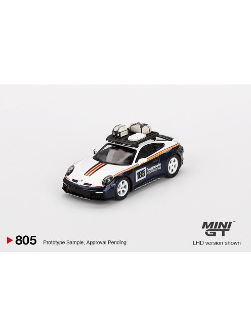 Minigt - 1:64 Porsche 911 Dakar Rallye Design Package White/Gentian Blue Metallic 2023 (LHD) - MINI GT