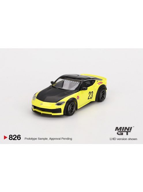 Minigt - 1:64 Nissan Z LB NATION WORKS Ikazuchi Yellow 2024 (LHD) - MINI GT