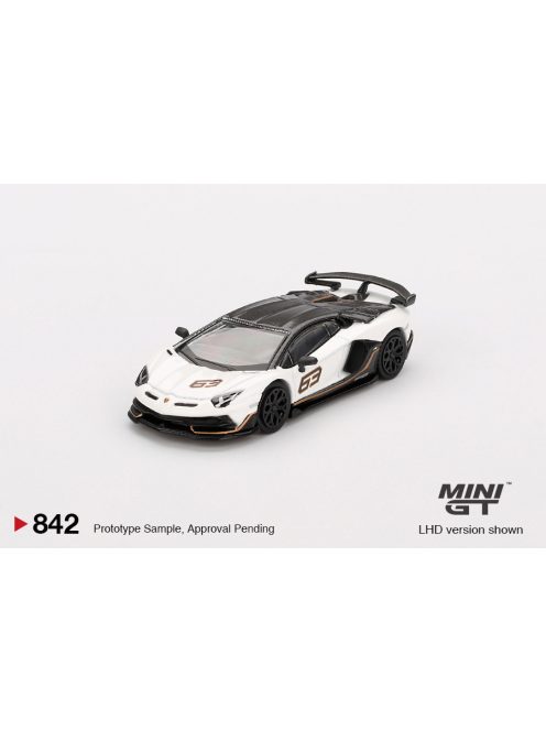 Minigt - 1:64 Lamborghini Aventador SVJ 63 Bianco Asopo, 2022 (LHD) - MINI GT