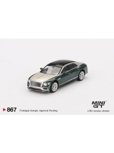   Minigt - 1:64 Bentley Flying Spur White Sand Verdant, 2024 (LHD) - MINI GT