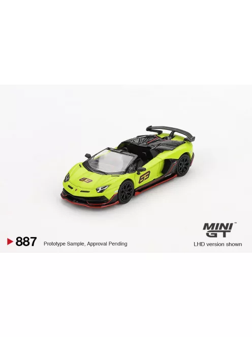 Minigt - 1:64 Lamborghini Aventador SVJ 63 Roadster Verde Shock, 2022 (LHD) - MINI GT