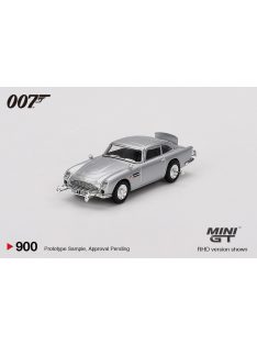   Minigt - 1:64 Aston Martin DB5 James Bond 007 “Goldfinger” English Blister Packing, Silver, 1965 (RHD) - MINI GT