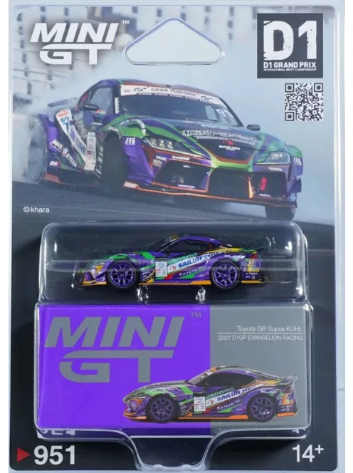 Minigt - 1:64 Toyota GR Supra KUHL D1GP EVANGELION RACING 2021 (Blister Packaging) - 