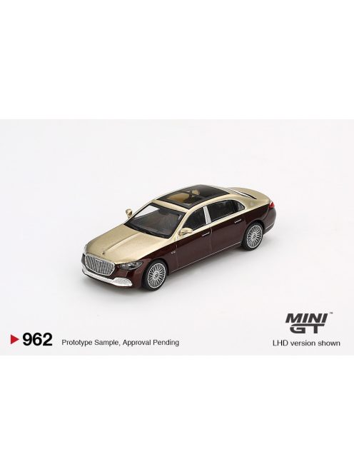 Minigt - 1:64 Mercedes-Maybach S 680 Gold/Dark Red Metallic 2024 (LHD) - MINI GT
