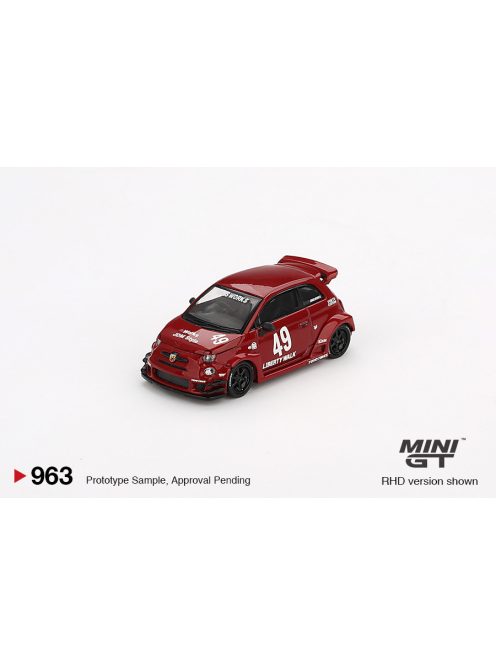 Minigt - 1:64 Fiat Abarth 595 #49 LB-WORKS x Abas Red 2024 (LHD) - MINI GT