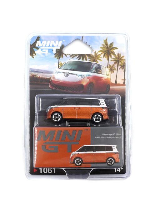Minigt - Volkswagen ID.Buzz Caravelle Candy White/Energetic Orange 2024 (LHD) (Blister Packaging)