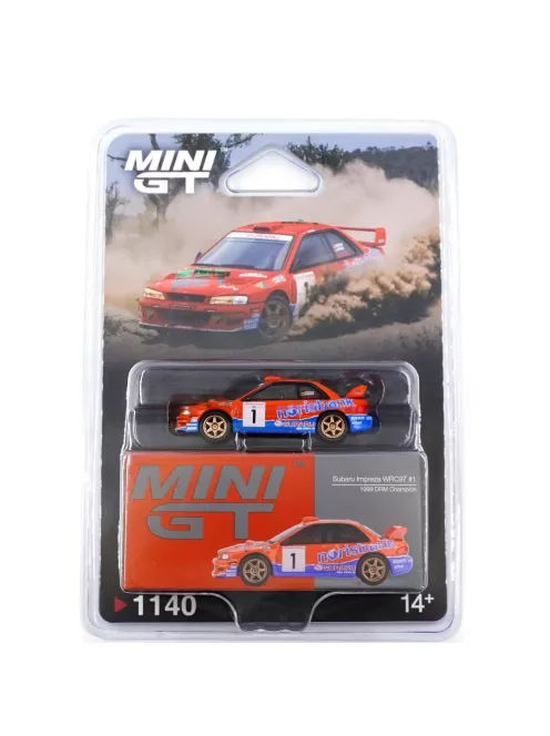 Minigt - 1:64 Subaru Impreza WRC97 #1 DRM Champion 1999 (LHD)