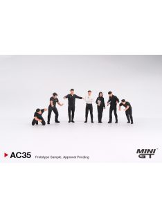   Minigt - 1:64 Figurine: NISMO Technician Team 2024 - 7 figures - MINI GT
