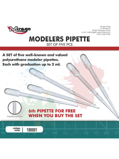 Mirage Hobby - MIRAGE MODELLERS PIPETTES (5 pcs + 1 free pc. / each 2 ml)
