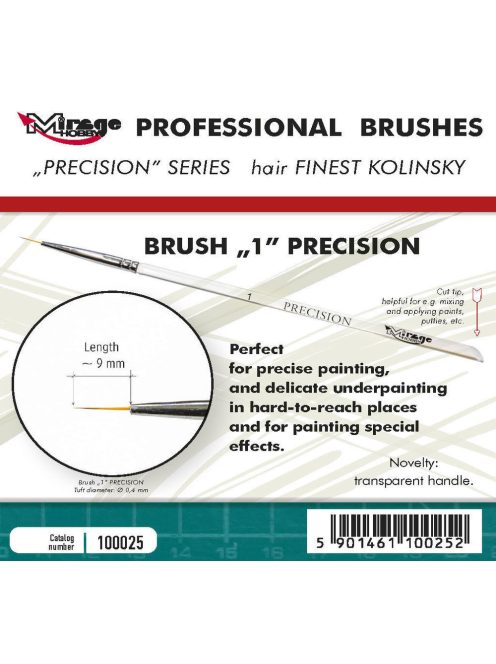 Mirage Hobby - MIRAGE BRUSH PRECISION KOLINSKY SIZE 1