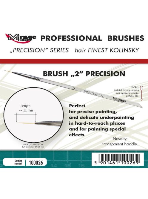 Mirage Hobby - MIRAGE BRUSH PRECISION KOLINSKY SIZE 2