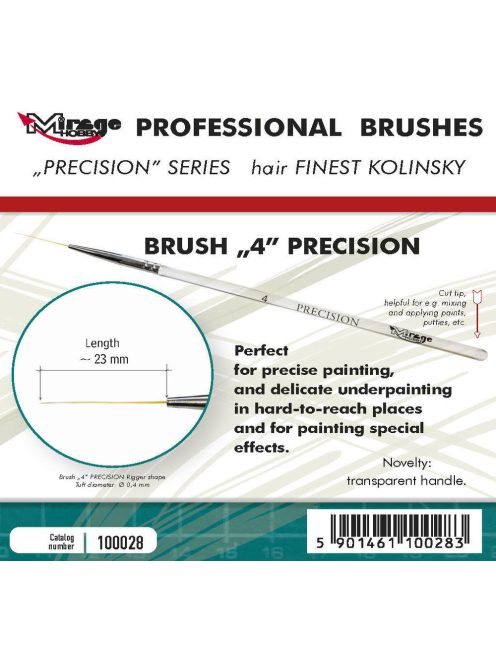 Mirage Hobby - MIRAGE BRUSH PRECISION KOLINSKY SIZE 4