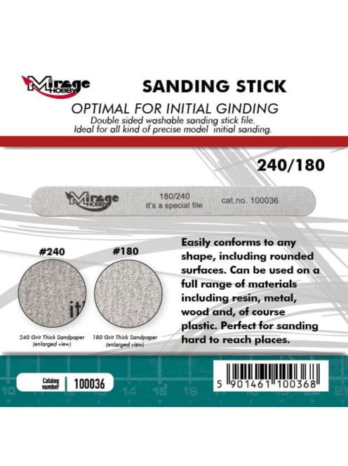 Mirage Hobby - MIRAGE Sanding Stick Double Grid 180/240