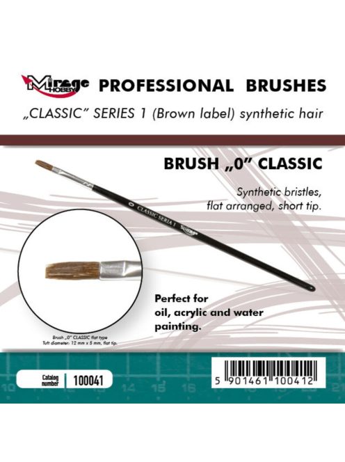 Mirage Hobby - MIRAGE BRUSH FLAT HIGH QUALITY CLASSIC SERIES 1 size 0