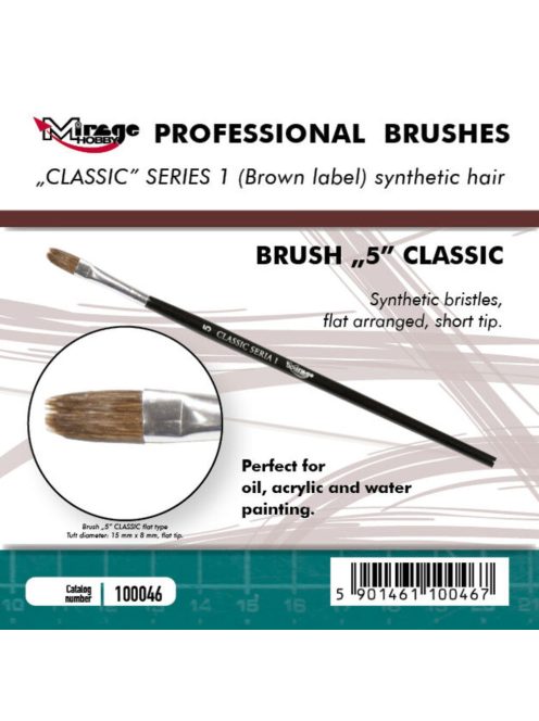 Mirage Hobby - MIRAGE BRUSH FLAT HIGH QUALITY CLASSIC SERIES 1 size 5