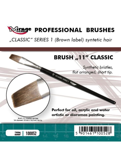Mirage Hobby - MIRAGE BRUSH FLAT HIGH QUALITY CLASSIC SERIES 1 size 11
