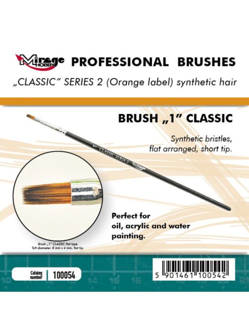 Mirage Hobby - MIRAGE BRUSH FLAT HIGH QUALITY CLASSIC SERIES 2 size 1