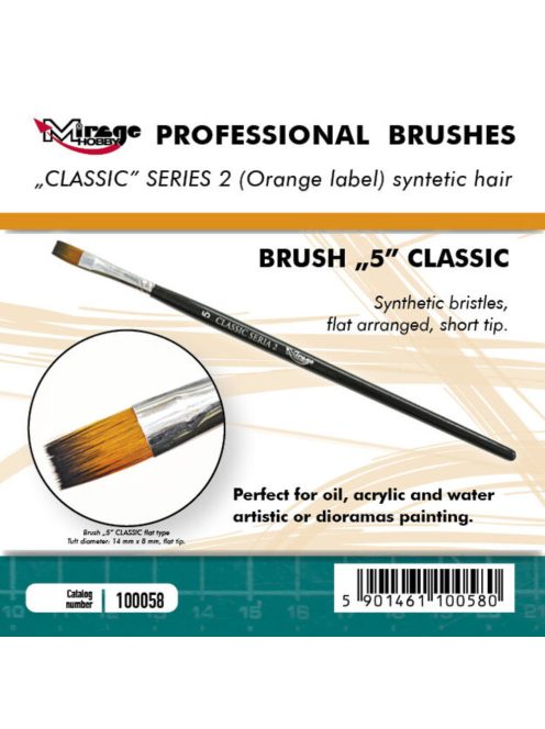 Mirage Hobby - MIRAGE BRUSH FLAT HIGH QUALITY CLASSIC SERIES 2 size 5