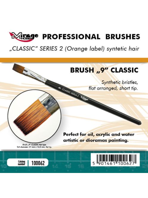 Mirage Hobby - MIRAGE BRUSH FLAT HIGH QUALITY CLASSIC SERIES 2 size 9