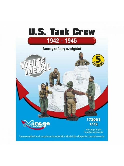 Mirage Hobby - U.S.Tank Crew 1942-45(5 Figures/WhiteMet