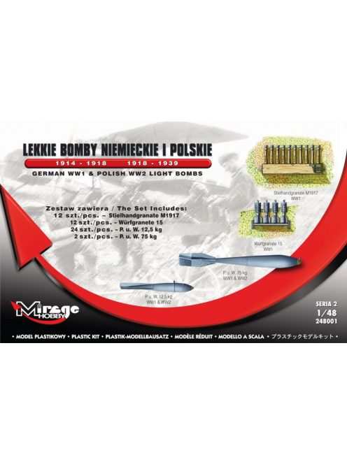 Mirage Hobby - German WWI & Polish WWII Light Bombs German WWI & Polish WWII Light Aircraft Bombs 1914