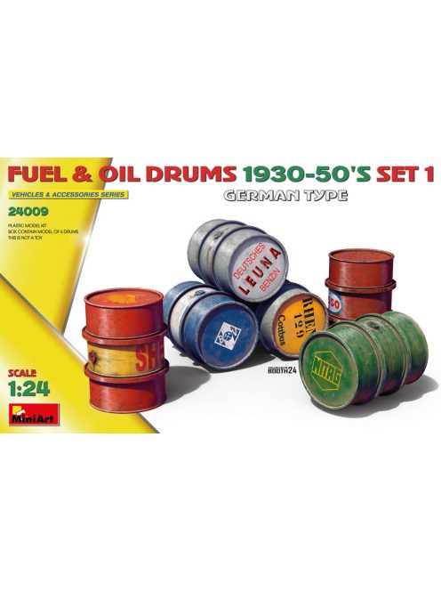 MiniArt - 1/24 Fuel & Oil Drums 1930-50's Set.1 German Type