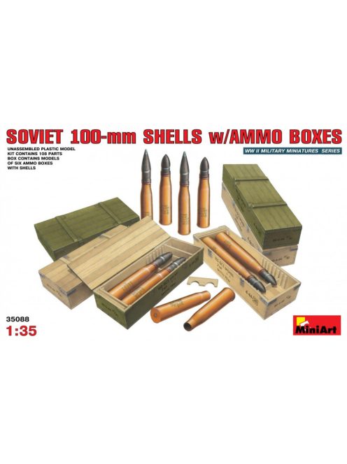 MiniArt - Soviet 100-mm Shells w/ Ammo Boxes