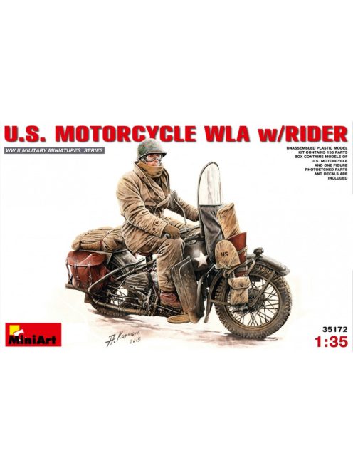 MiniArt - U.S.Motorcycle WLA with Rider
