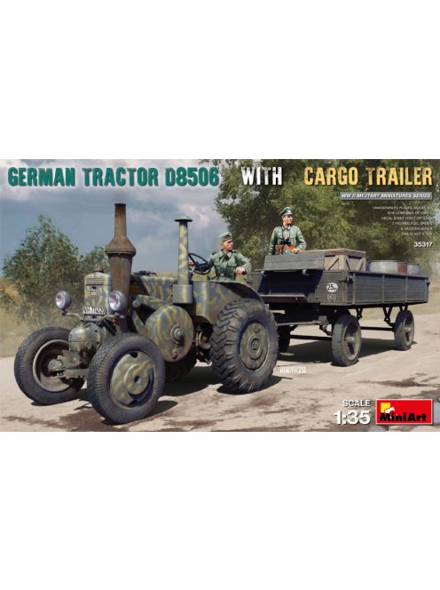 Miniart - German Tractor D8506 With Cargo Trailer