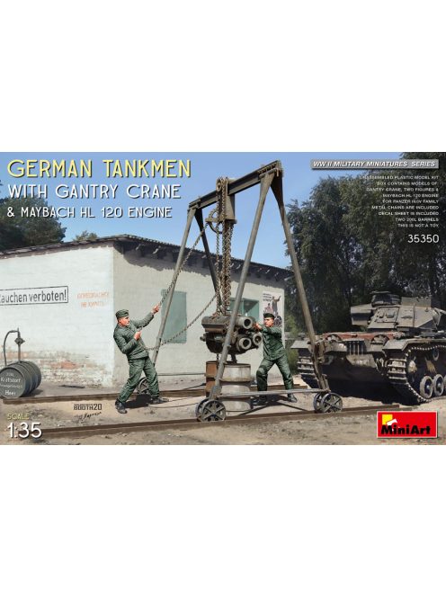 Miniart - German Tankmen with Gantry Crane & Maybach HL 120 Engine