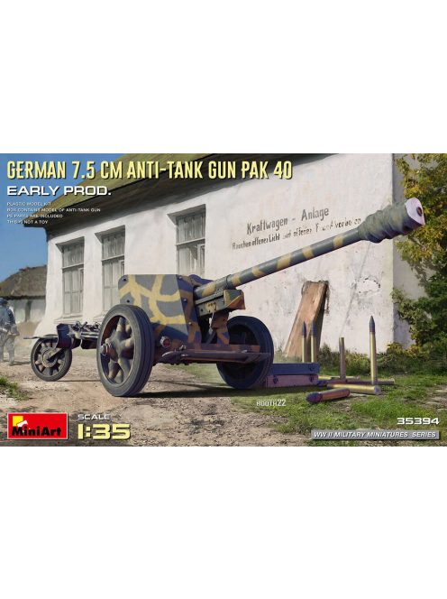 MiniArt - German 7.5cm Anti-Tank Gun PaK 40. Early Prod