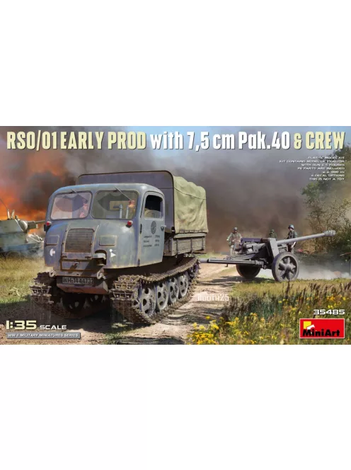 MiniArt - RSO/01 Early Prod. with 7,5 cm Pak.40 & Crew