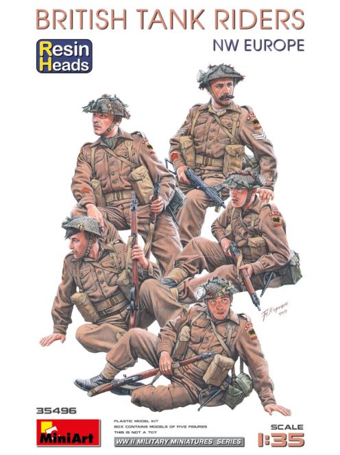 MiniArt - 1/35 BRITISH TANK RIDERS NW EUROPE. RESIN HEADS