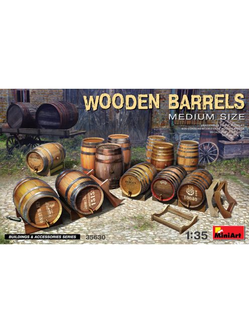 Miniart - Wooden Barrels. Medium Size