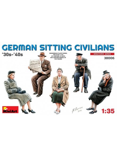 MiniArt - German Sitting Sivilians '30s-'40s