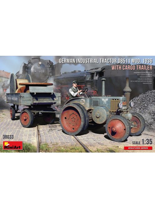 MiniArt - German Industrial Tractor D8511 Mod. 1936 with Cargo Trailer (1 Figure)