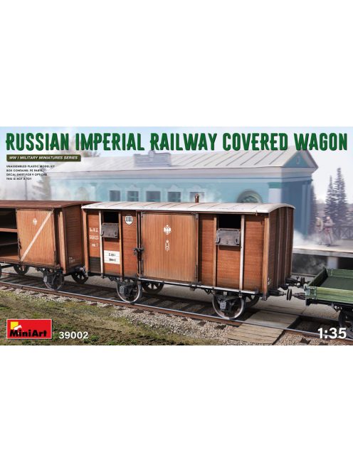 Miniart - Russian Imperial Railway Covered Wagon