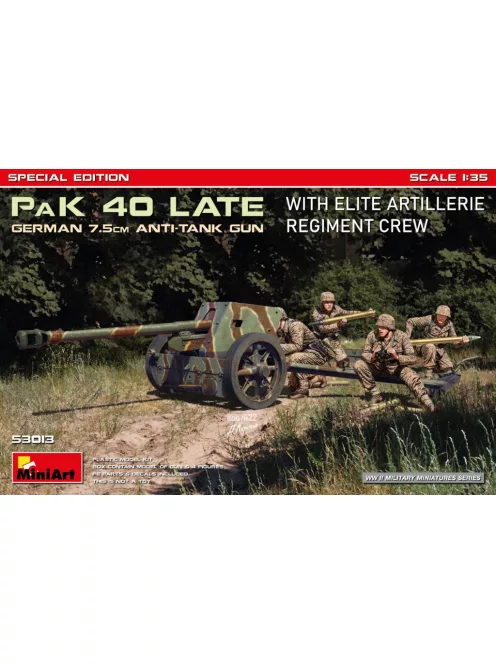 Minart - German 7.5cm PaK 40 Late w/Elite Artillerie Regiment Crew. Special Edition