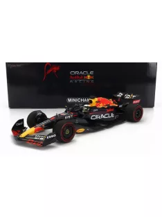   Minichamps - RED BULL F1  RB18 TEAM ORACLE RED BULL RACING N 1 WORLD CHAMPION WINNER HUNGARIAN GP 2022 MAX VERSTAPPEN MATT BLUE YELLOW RED