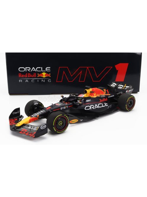 Minichamps - RED BULL F1  RB19 TEAM ORACLE RED BULL RACING N 1 WORLD CHAMPION WINNER MONACO GP 2023 MAX VERSTAPPEN MATT BLUE