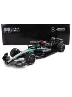  Minichamps - MERCEDES GP  F1  W15 EQ PERFORMANCE TEAM AMG PETRONAS MOTORSPORT N 63 SEASON 2024 GEORGE RUSSELL BLACK SILVER GREEN