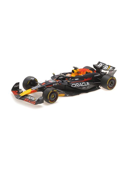Minichamps - RED BULL F1  RB20 TEAM ORACLE RED BULL RACING N 1 WORLD CHAMPION WINNER SPANISH GP 2024 MAX VERSTAPPEN BLUE YELLOW RED