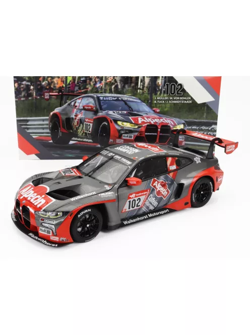 Minichamps - BMW 4-SERIES M4 GT3 TEAM WALKENHORST MOTORSPORT N 102 24h NURBURGRING 2022 JORG MULLER - MARIO VON BOHLEN - BEN TUCK - JORN SCHMIDT STAADE GREY ORANGE