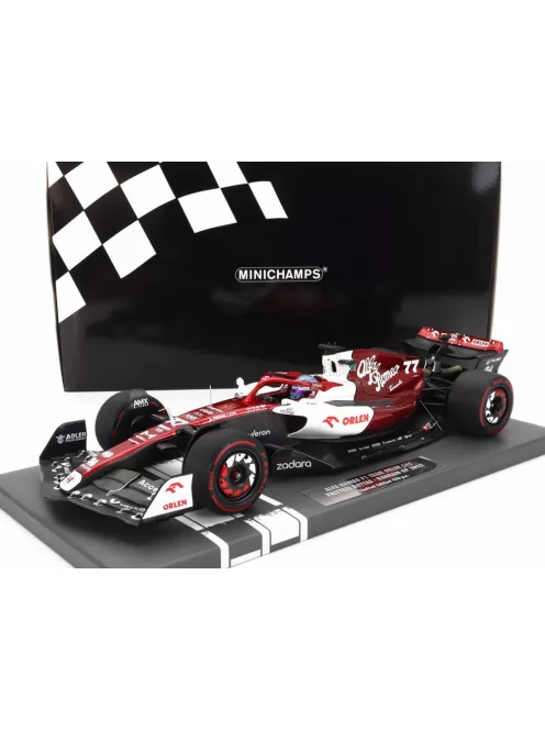 Minichamps - ALFA ROMEO F1  C42 TEAM ORLEN RACING N 77 BAHRAIN GP 2022 VALTTERI BOTTAS WHITE RED MET