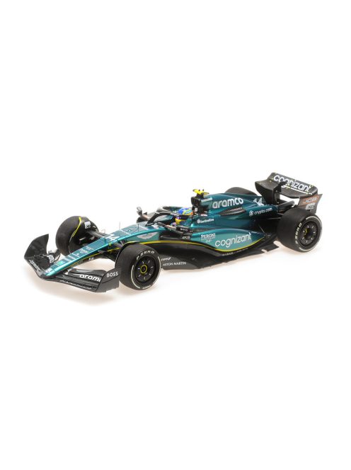 Minichamps - 1:18 ASTON MARTIN ARAMCO COGNIZANT FORMULA ONE TEAM AMR23 – FERNANDO ALONSO – 3RD PLACE BAHRAIN GP 2023 - L.E. 612 pcs. - MINICHAMPS