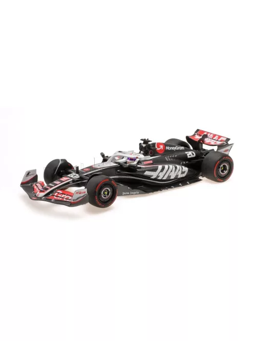 Minichamps - HAAS F1  FW24 TEAM MONEYGRAM HAAS N 20 SEASON 2024 KEVIN MAGNUSSEN BLACK WHITE